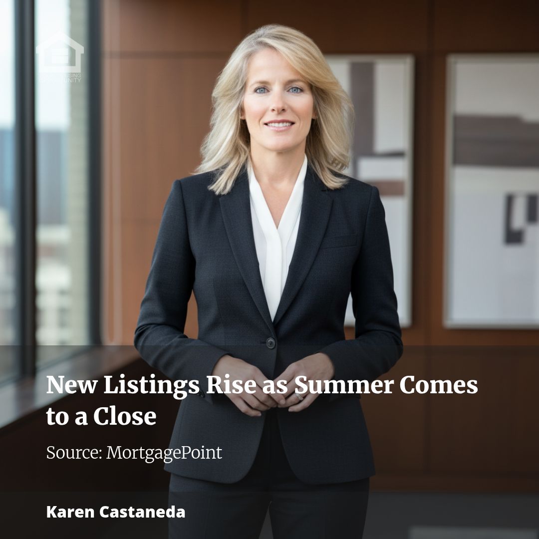 New Listings Rise as Summer Comes to a Close